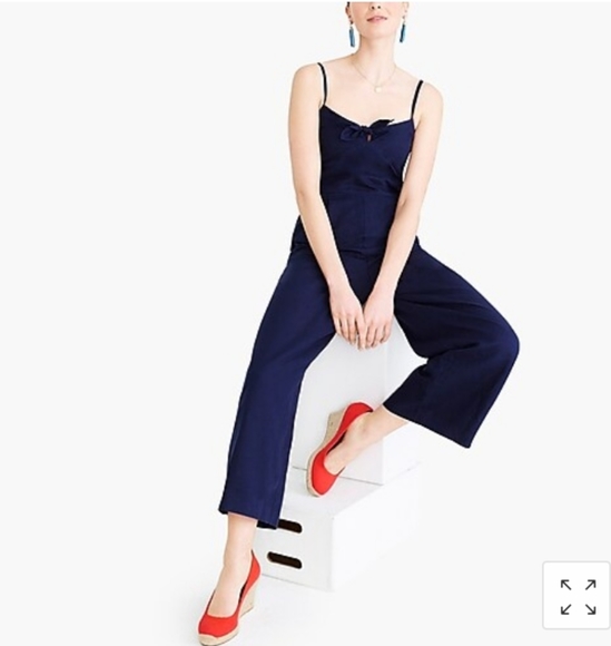 J. Crew Pants - J Crew Tie-front jumpsuit in linen-cotton

Size 4